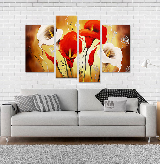 Модульна картина Абстракція Лілії Art-108_4 Київ - фото 2