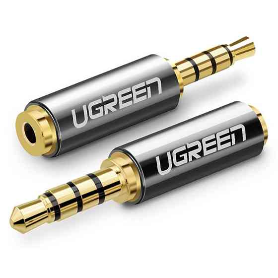 Переходник Ugreen аудио 3.5 mm штекер to 2.5 mm разъем 20502 (Серый) Николаев