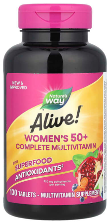 Мультивитамины для женщин старше 50 лет Nature's Way Women's 50+ Complete Alive 130 таб Киев