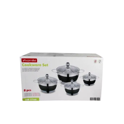 Набір каструль 8 предметів (каструлі 2/2,7/3,6/5,9л) нержавіюча сталь 5766 KAMILLE Житомир - изображение 6
