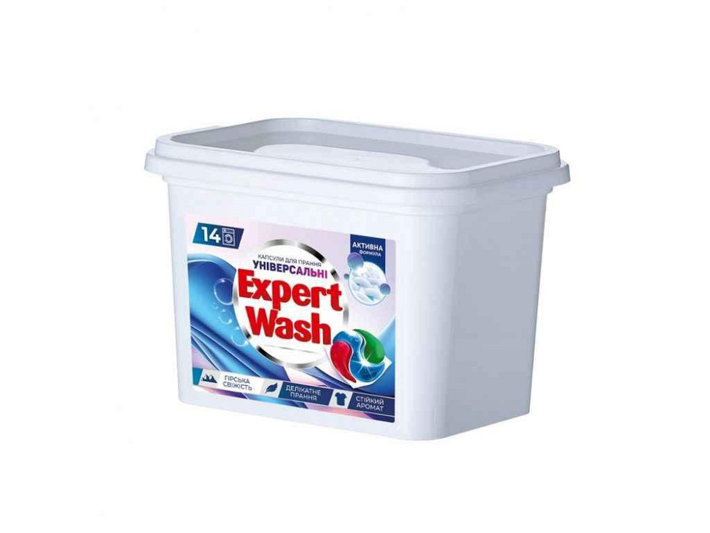 Капсули для прання 14шт Універсальні Гірська свіжість ТМ EXPERT WASH Київ - фото 1