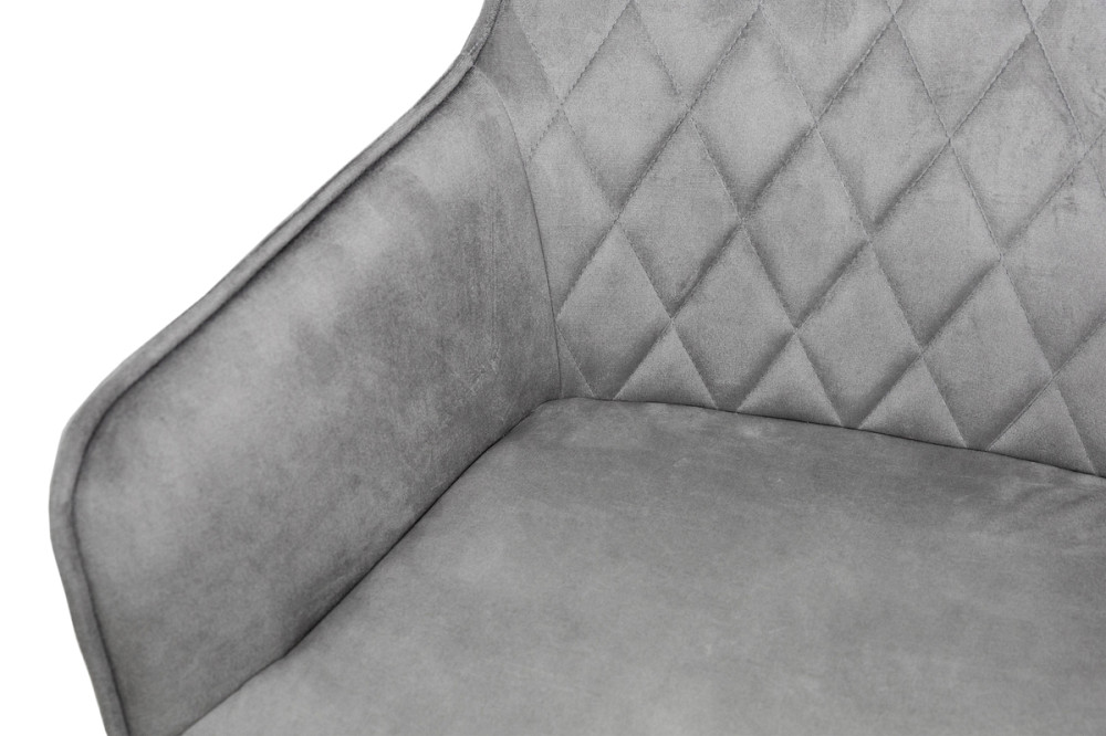 Крісло Наомі, білий/ велюр світл-сірий Київ - фото 7