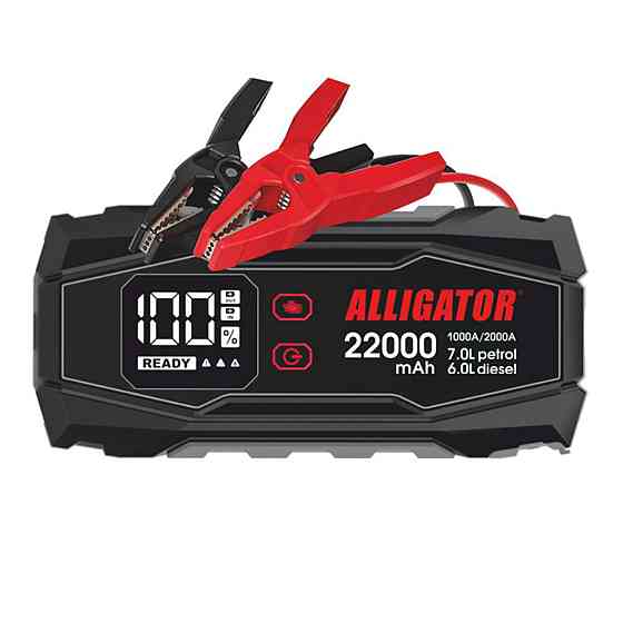 Бустер (пусковий пристрій) Alligator Jump Starter 1000A/2000A 22000mAh Киев