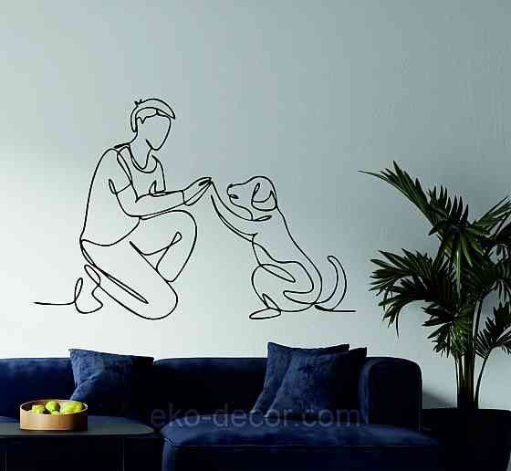 Декоративное настенное Панно «Домашний питомец» Декор на стену 90*62 см, Черный Киев