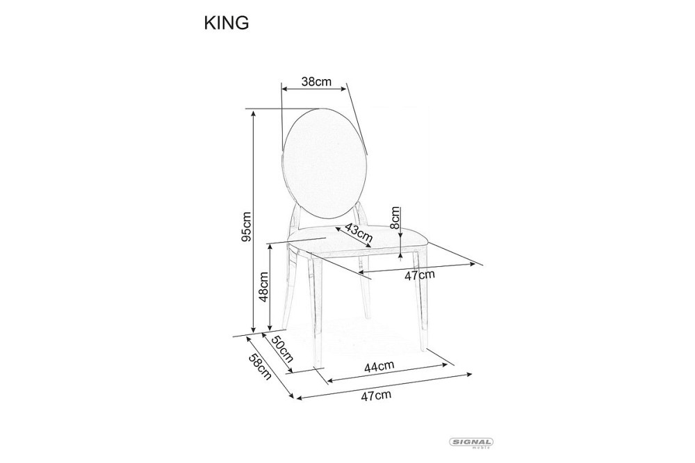 Стілець KING VELVET золотий каркас/беж BL.28 Днепр - изображение 4