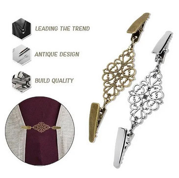 Брошь зажим для одежды серебристая Киев - изображение 2