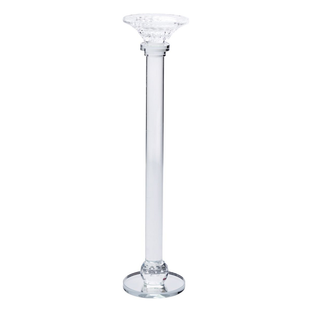 Підсвічник скляний на тонкій ніжці 9×39 см прозорий декоративний підсвічник на стіл HP-4-9L Коломия - фото 3