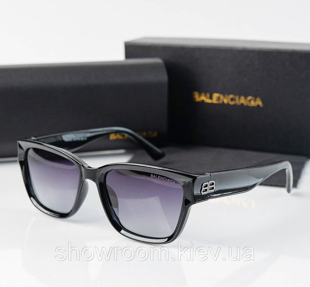 Солнцезащитные женские очки Balenciaga (03260) черные Киев - изображение 1