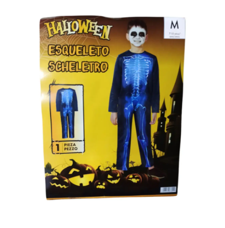 Костюм на Хеловін для хлопчика Скелет чорно-синій Київ
