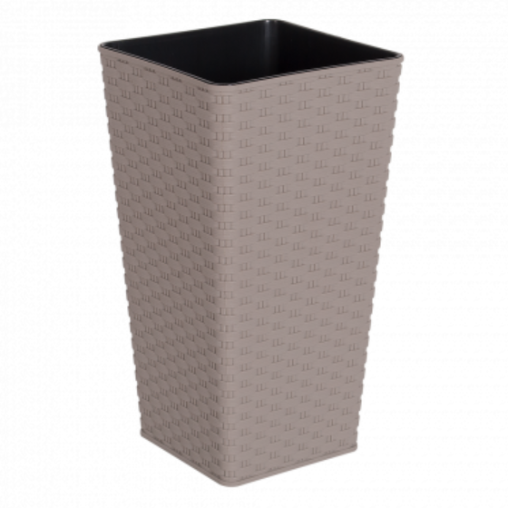 Вазон Ротанг 27*27*51см квадратний какао Алеана Житомир - изображение 1