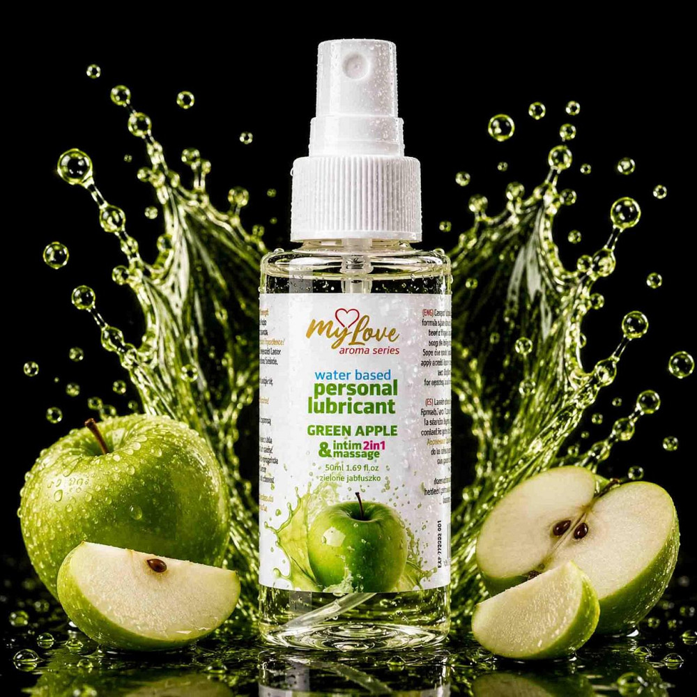 2в1 лубрикант та масажний гель - MyLove Aroma Series Intim&Massage Green Apple, 50 мл Sex Aura Київ - фото 2