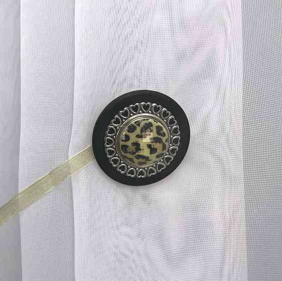 Магніти для штор і гардин Карпати набір 2 шт Чорний з сріблястим (81-147) Київ