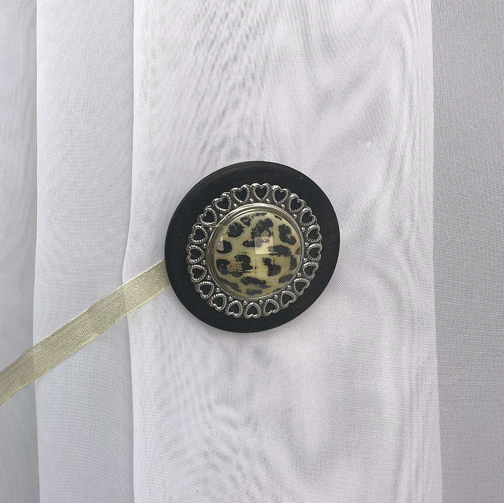 Магніти для штор і гардин Карпати набір 2 шт Чорний з сріблястим (81-147) Київ - фото 4