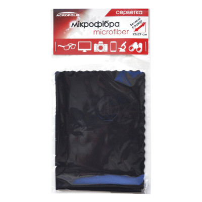 Серветки Acropolis A-90/12 microfiber 29*22см black, поштучно (A90-12BK) Вінниця - фото 2