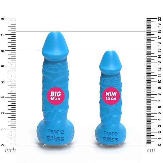 Крафтовое мыло-член с присоской Pure Bliss BIG Blue, натуральное Sex Aura Киев