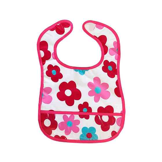 Детский слюнявчик клеенчатый MGZ-0601(Crimson) на липучке Винница