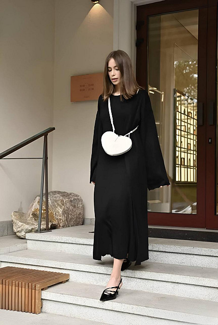 Женский базовый теплый костюм двойка: кардиган и платье ангора Черный, 46/48 Одесса - изображение 1