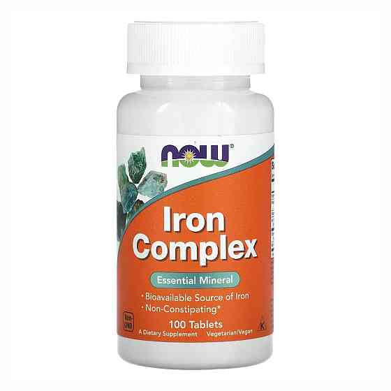 Железо Now Foods Iron Complex 100 tabs Киев