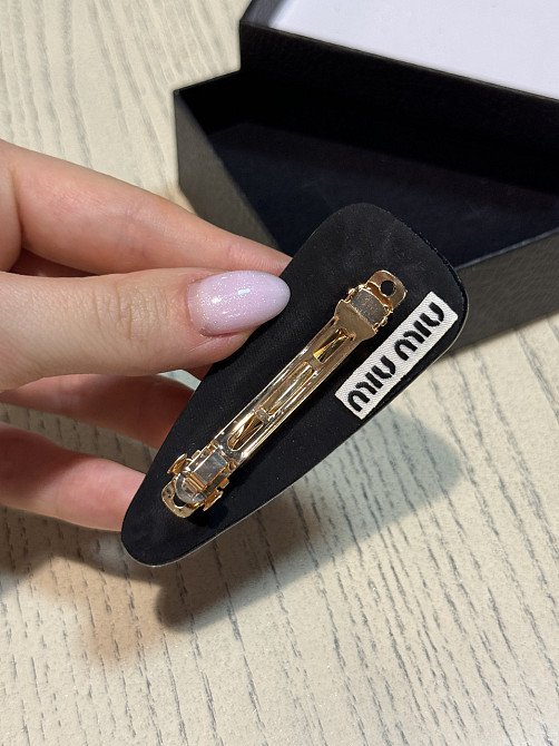 Шпилька для волосся MIU MIU в чорному кольорі Одеса - фото 3
