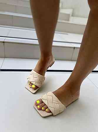 Meideli Зручні жіночі шльопанці, штучна шкіра, бежеві на низькому ходу MEIDELI E839-7 р. 36, 38 Коломия