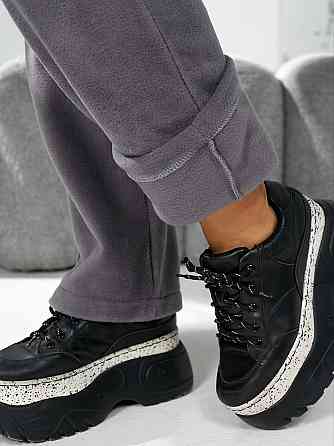 Жіночий теплий костюм-двійка: кофта та штани батал двосторонній фліс Полар Графіт, 54/56 Одеса