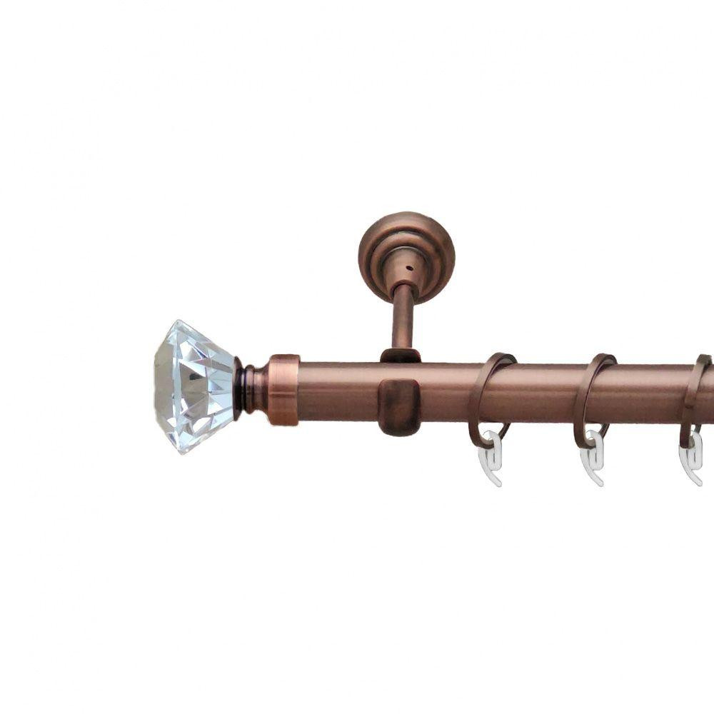 Карниз Orvit Спектралія металевий однорядний відкритий гладка труба кільце фасонне металеве  Мідь 25 мм 160 см (6947918) Львів - фото 1