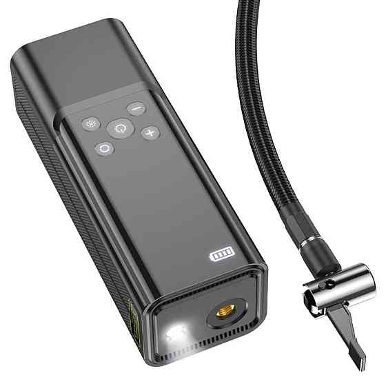 Автомобільний насос HOCO ZP7 Maddy portable smart air pump Black 6942007614511 Одеса