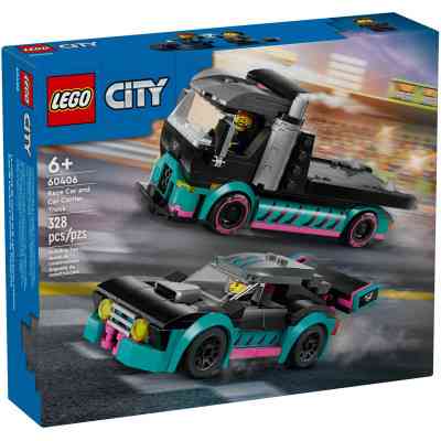 Конструктор LEGO City Автомобиль для гонок и автовоз 328 деталей (60406) Винница