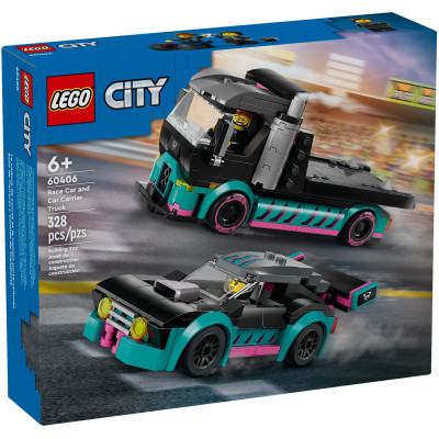 Конструктор LEGO City Автомобиль для гонок и автовоз 328 деталей (60406) Винница - изображение 1