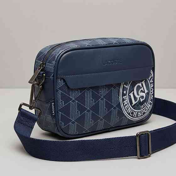 Чоловіча брендова сумка, барсетка на плече Lacoste (1097) blue Київ