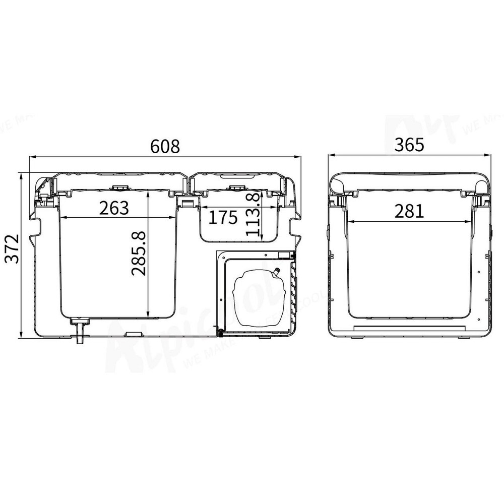 Двухкамерный автохолодильник Alpicool CLS35 -20 ℃. 12, 24, 220 вольт Киев - изображение 7