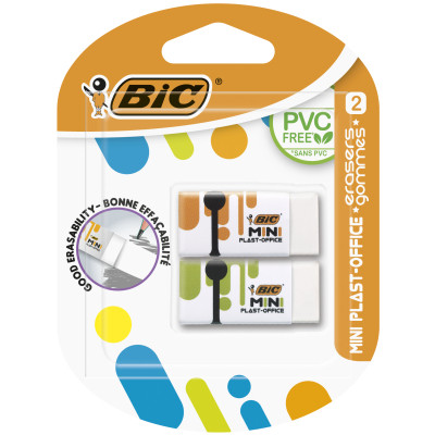 Гумка Bic Plast Office Mini, 2 шт в блістері (bc927858) Вінниця - фото 1