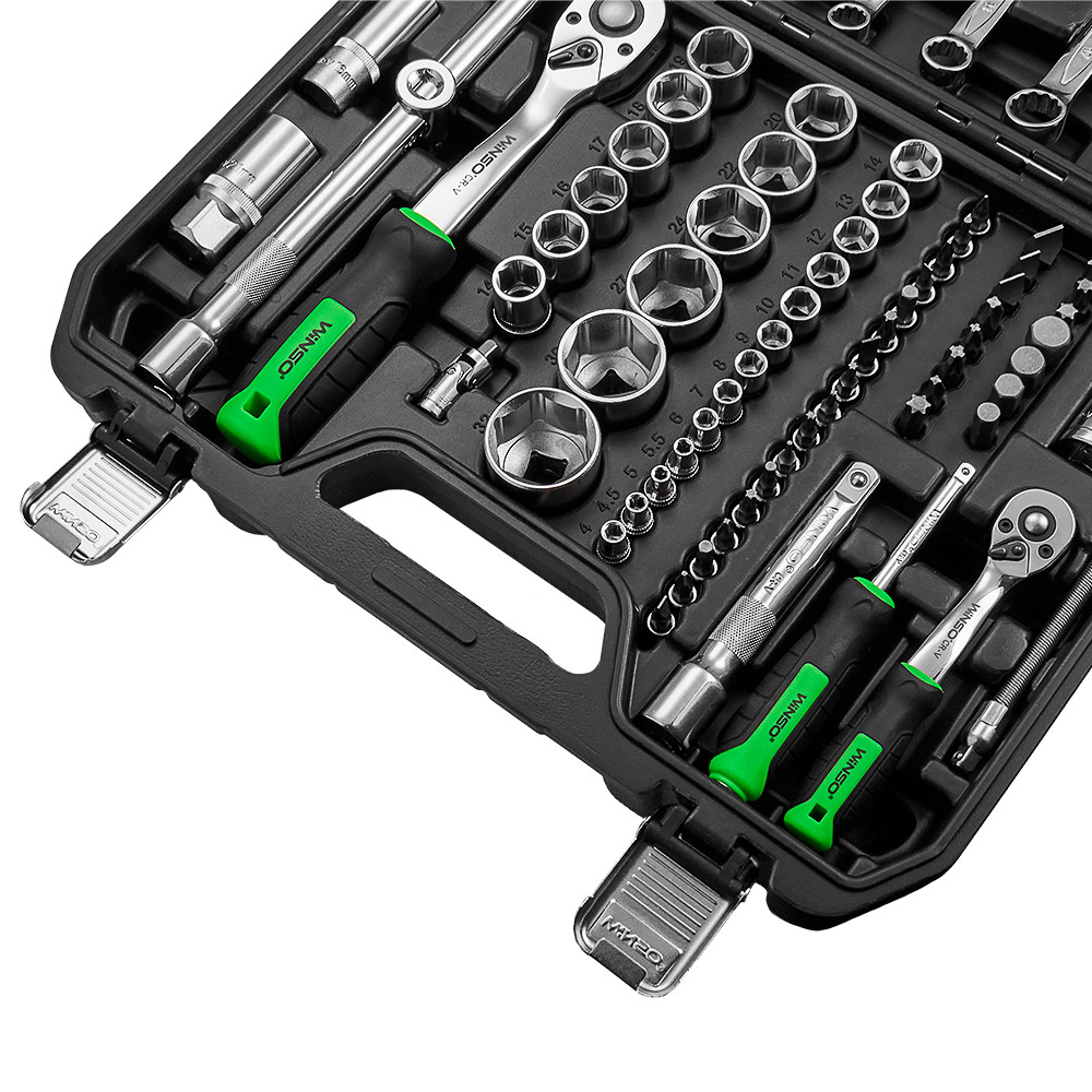 Професійний набір інструментів в кейсі Winso Pro 1/2", 1/4" 72 T, CR-V, 82од. Львів - фото 7