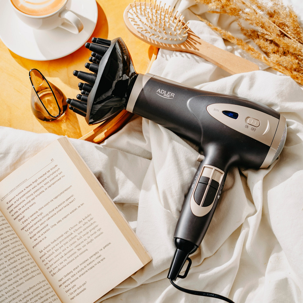 Фен Adler AD 2248 grey champane 2200Вт/ 2 швидкості/ хол.обдув/ темп.режимів-3/ іонізація/ дифузор Вінниця - фото 10
