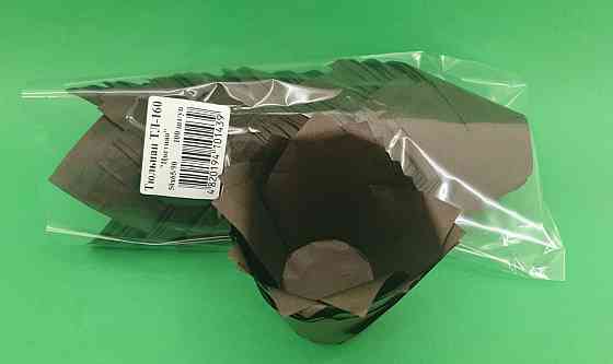 Форми паперові для кексів ТЛ-160" Тюльпан Коричневий" (50*65/90) (100 шт.) (1 уп.) Харків