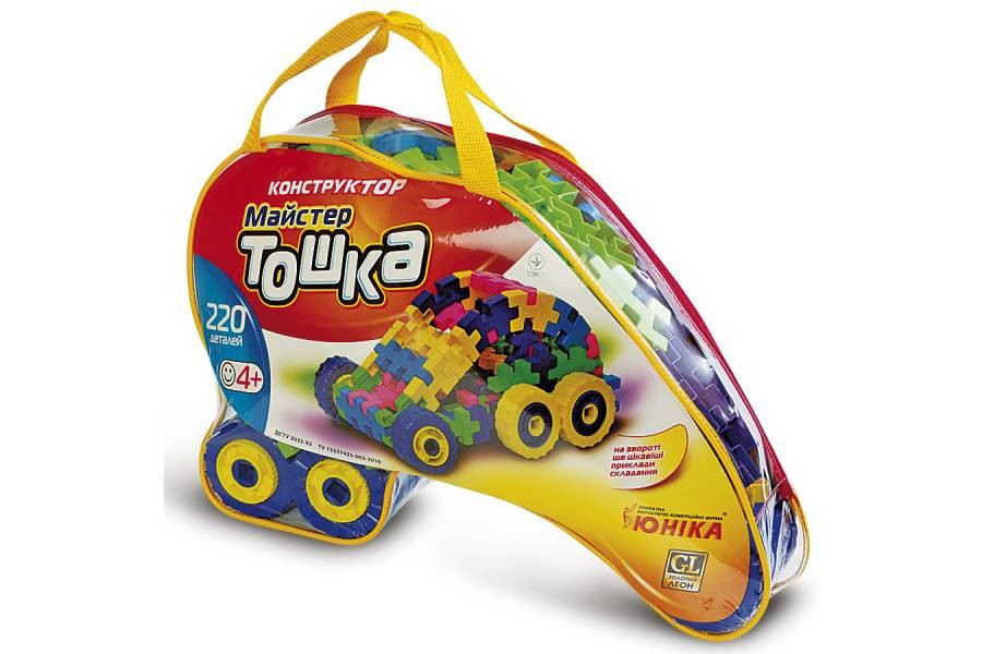 Конструктор з великими деталями «Майстер Тошка» 80037UNK, 220 запчастин Вінниця - фото 1