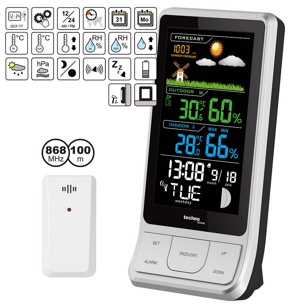 Метеостанция Technoline WS6441 Black/Silver (WS6441) Вінниця - фото 8