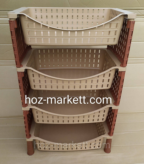 Полиця-гойдалка беж із коричневим на чотири яруси Туреччина Харків - фото 1