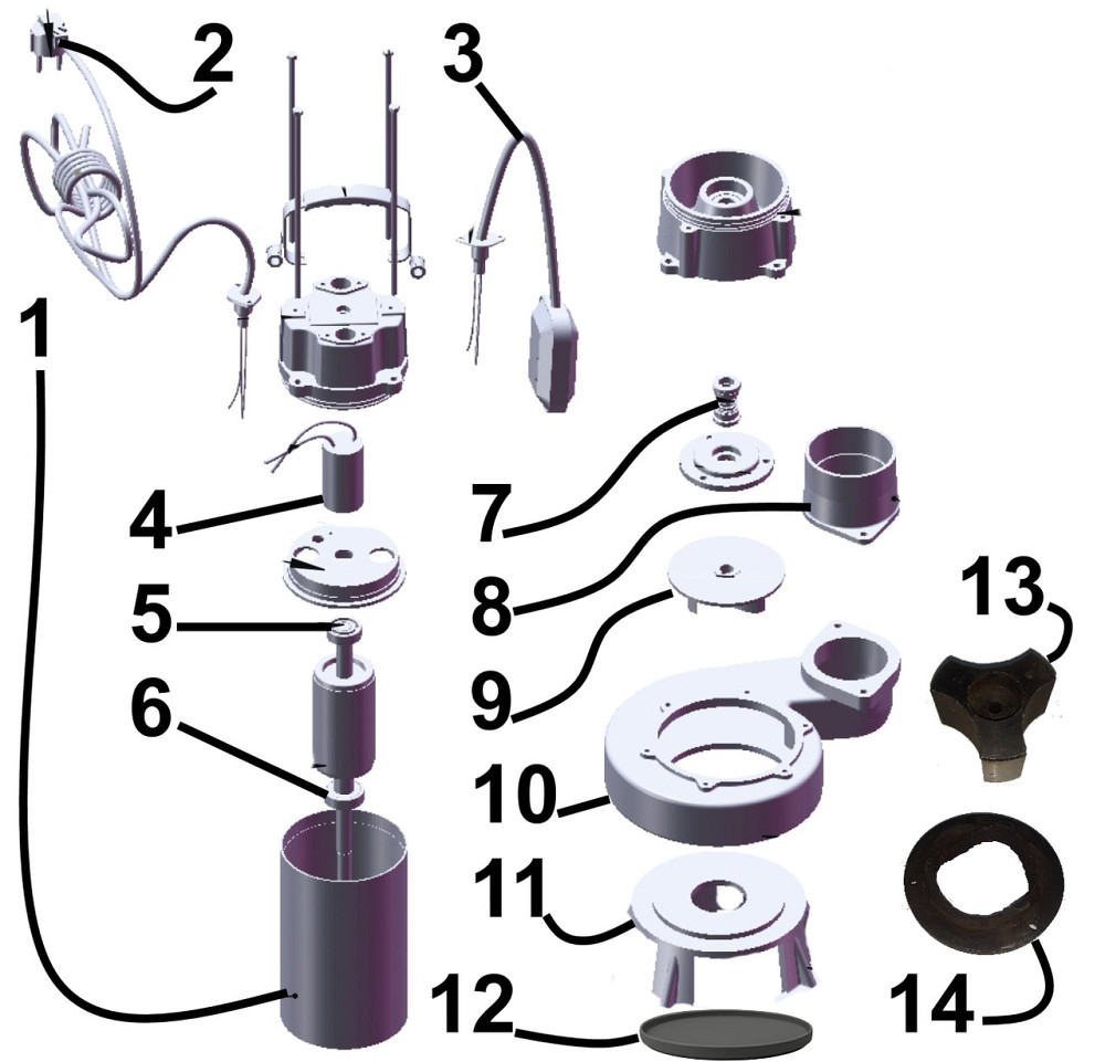 Насос фекальный с режущим механизмом Optima V1500-QG 1,5кВт (000011516) Киев - изображение 3