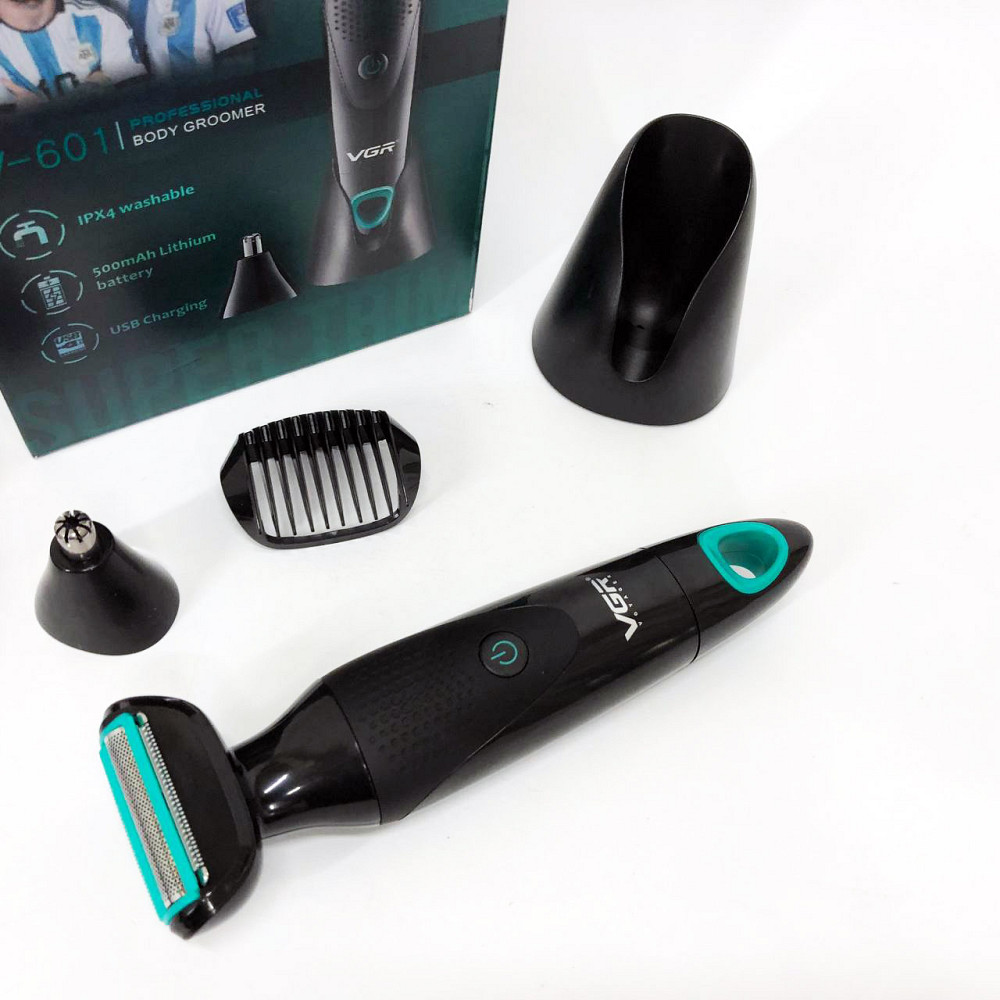 Тример для стриження бороди акумуляторно-мережевий VGR V-601, Професійна чоловіча електробритва TN-43 Львів - фото 7