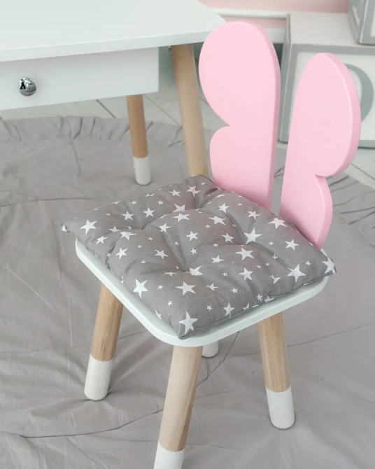 Рожева подушка для дитячого стільчика в горошок Киев - изображение 1