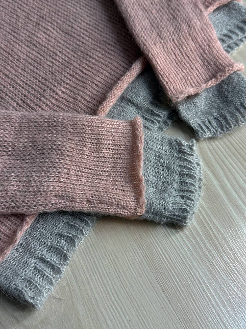 Светр жіночий A-N 8096 двошаровий в’язаний павутинка, рожевий, one size Київ - фото 7