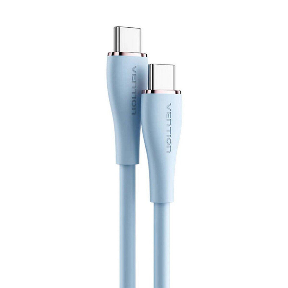 Кабель Vention USB 2.0 C "тато" - C "тато" 5A Cable 1.5M Light Blue Silicone Type TAWSG Одеса - фото 1