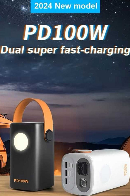 Повербанк для ноутбуків, зарядна станція 60000 mAh 100W PD+QC Black. Київ - фото 3