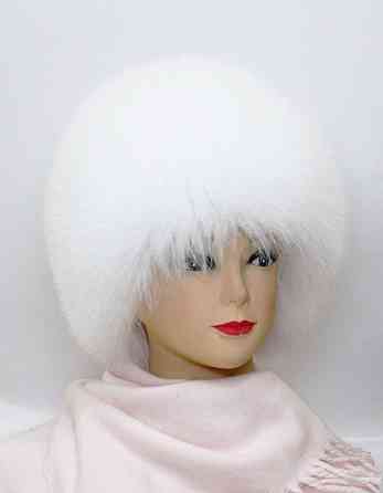Шапка хутряна жіноча з песця Шарлотта Білий Харків