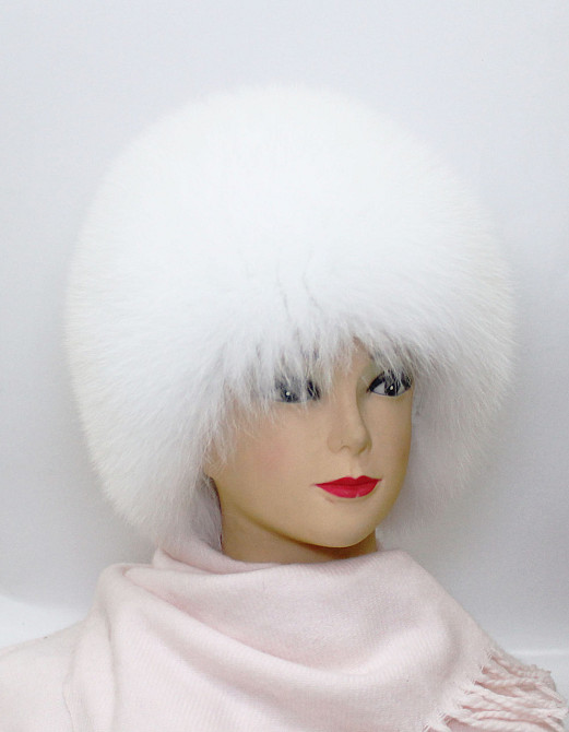 Шапка песцовая женская Шарлотта Белый Харьков - изображение 2