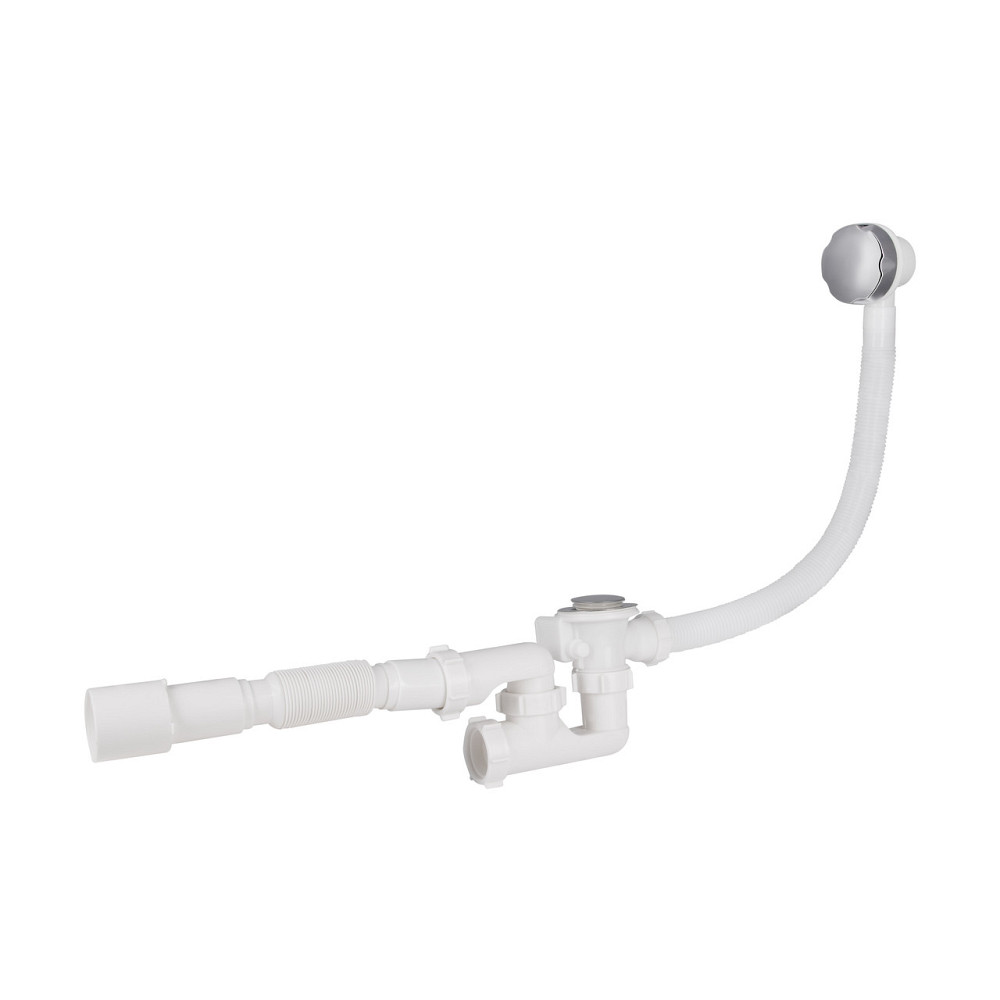 Сифон для ванни Lidz (WHI) 60 03 V002 01 з ревізією (вихід 50 мм) Київ - фото 1