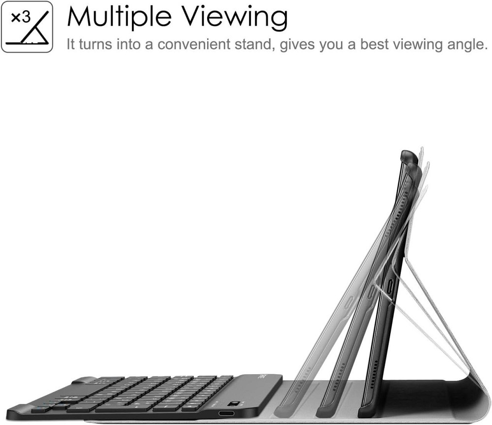 Защитный чехол-книжка Dingrich с Bluetooth клавиатурой Samsung Galaxy Tab A 10.1 дюйма [SM-T510/T515/T517] Днепр - изображение 5