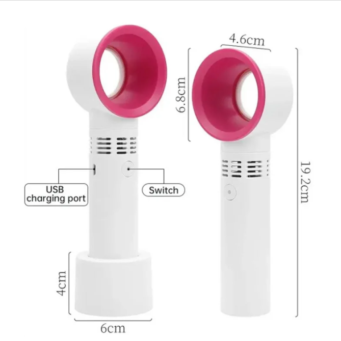 Портативний безлопатевий міні-вентилятор для сушіння вій: швидке висихання, час роботи до 8 годин роботи Одеса - фото 4