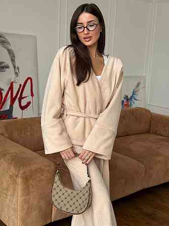 Жіночий костюм із двостороннього турецького флісу Бежевий 48/52 Харків